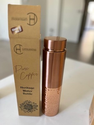 Pure Copper Water Bottles   Available in natural copper Only.