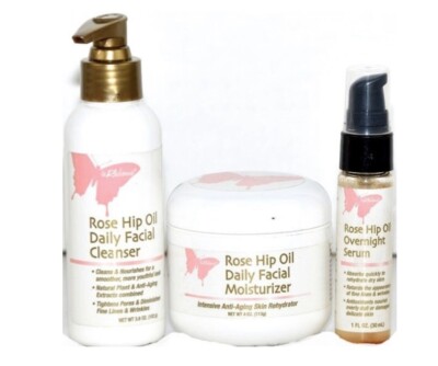 La Radiance Rose Hip Daily Facial Moisturizer - Cleanser - Overnight Serum