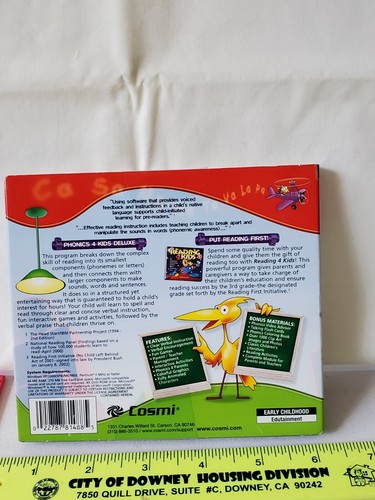 Cosmi Deluxe PHONICS 4 Kids (Bonus) PC DVD-ROM Software, 2007, Pre-Owned - Picture 5 of 11