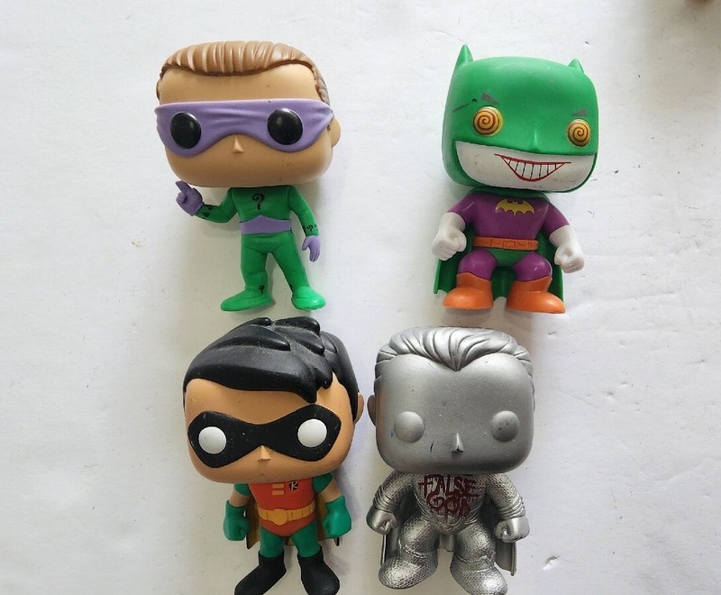 Lot 4 Funko Pop The Riddler Batman ROBIN SUPERMAN Classic TV Series OOB LOOSE