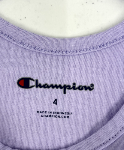 Champion Girls “Strong Brave Kind” T-Shirt. Size 4, Purple - Picture 6 of 7