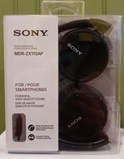 Sony MDR-ZX110AP Stereo Headphones for Smartphone - Wired (Black)
