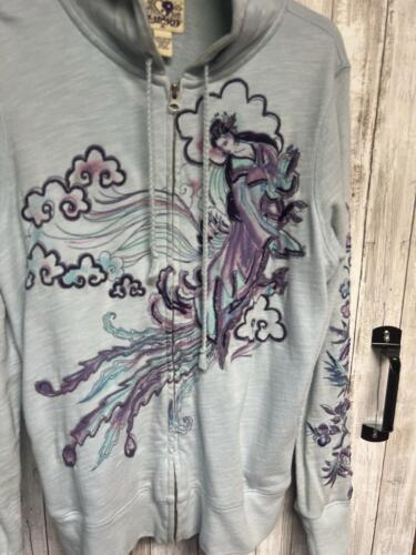 VHTF Vintage Y2K Geisha Embroidered Lucky Full Zip Sweatshirt XL - Picture 2 of 11