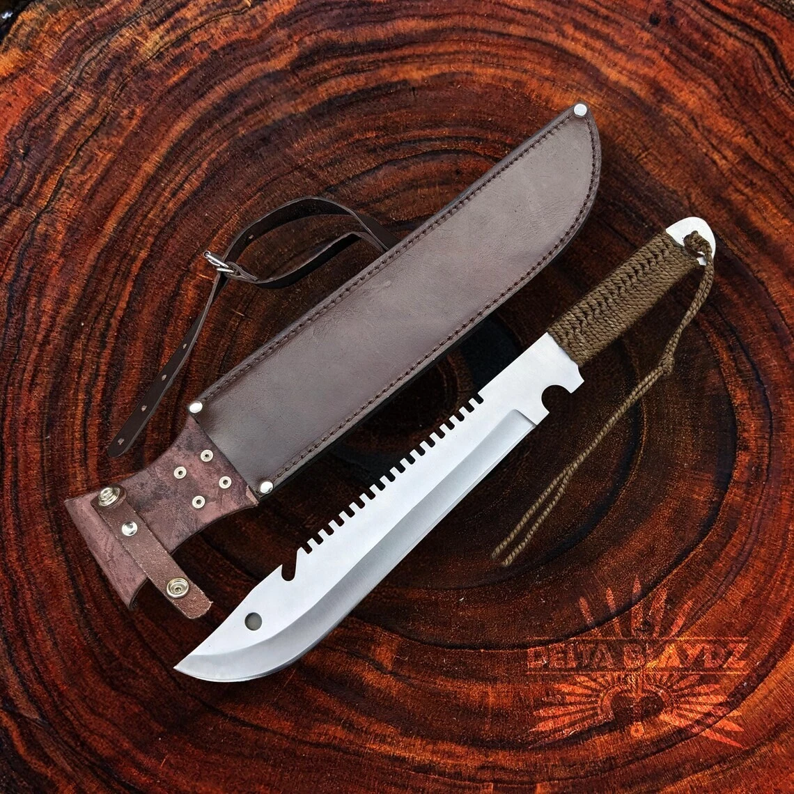 Custom Handmade Dean's Machete Real Functional Prop Replica Knife With Sheath
