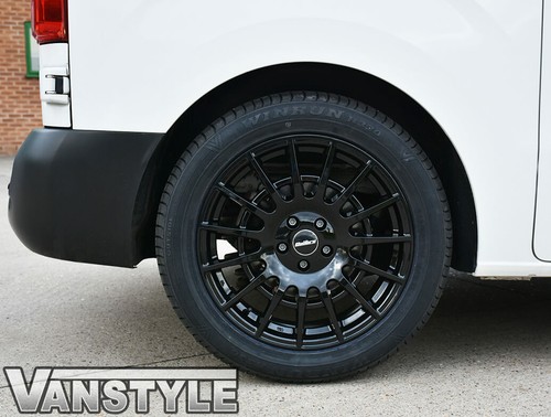 FITS CITROEN DISPATCH 16> CALIBRE T-SPORT GLOSS BLACK LOAD RATED WHEELS & TYRES - Picture 6 of 10