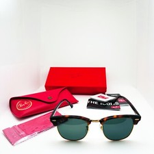 Store Display Rayban RB3016 ClubMaster Tortoise Gold /Green 145mm