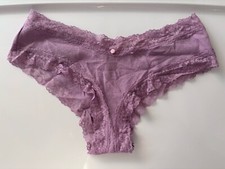 Victoria  s Secret Floral Lace Cheeky Panties Lavender Purple Size Large