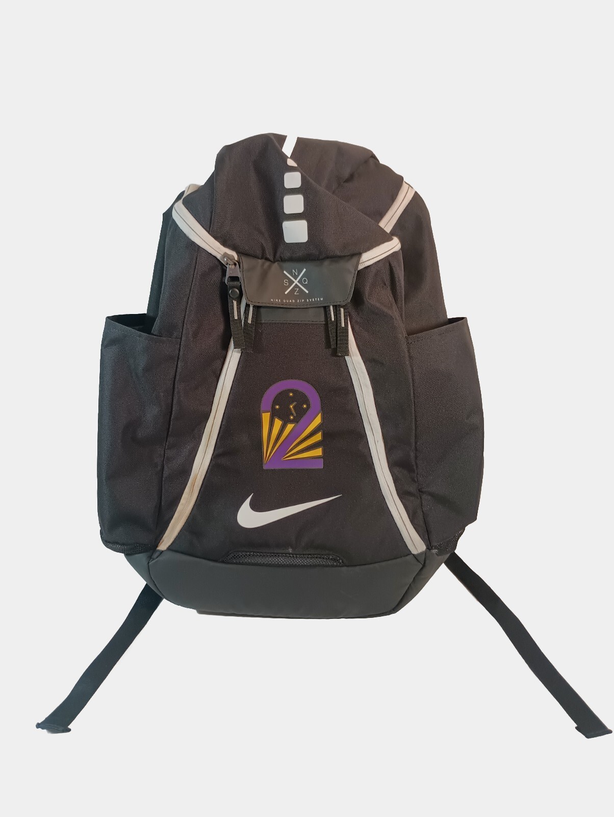 Rare Design Nike Elite Quad Zip System Hoops Backpack… Gem