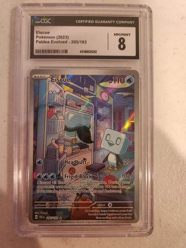 CGC 8 Eiscue Paldea Evolved 205/193 Special Pokemon Collectible Mint
