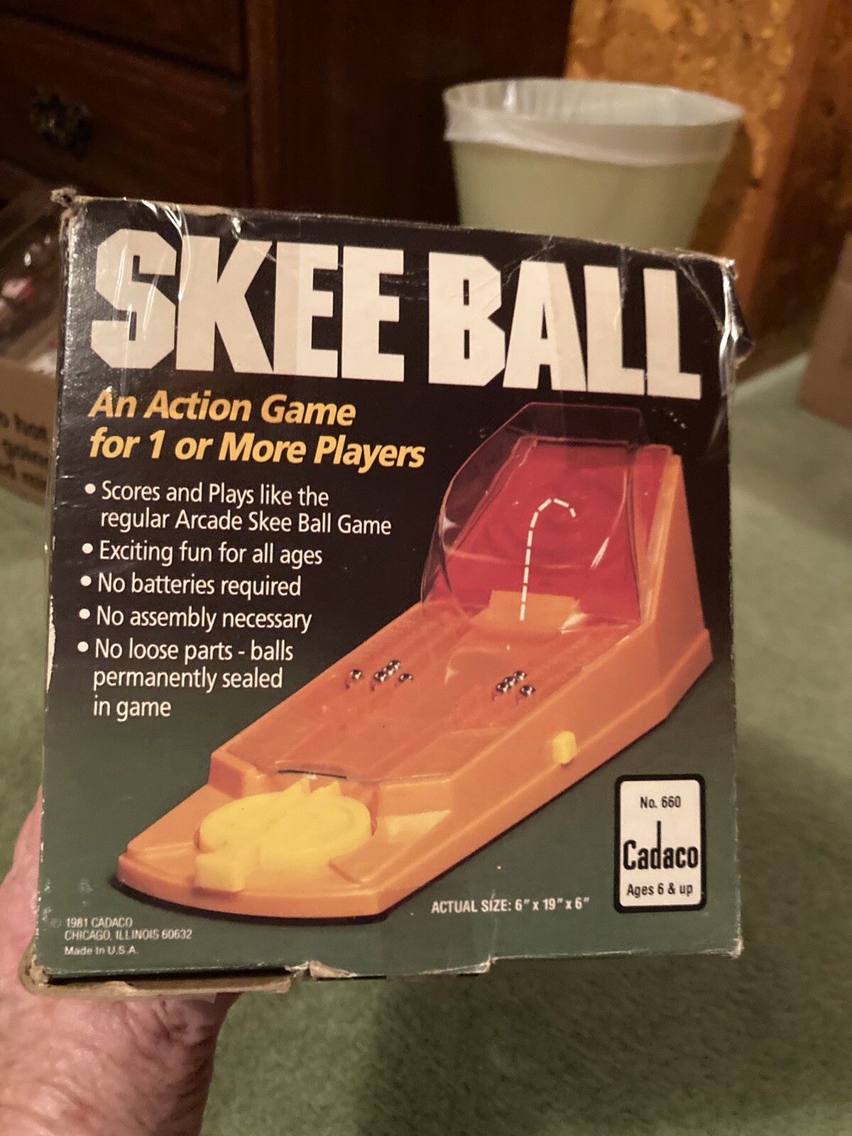 1981 Cadaco Skee Ball Working ~original Box~ Complete Game.