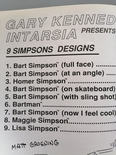 THE SIMPSONS Intarsia Knitting Pattern, 9 designs, 24-40" - GARY KENNEDY - Photo 2 sur 5