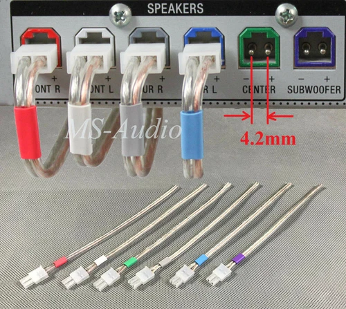 6 4.2mm speaker cablewire plugconnectors for Select Sony Samsung home theater