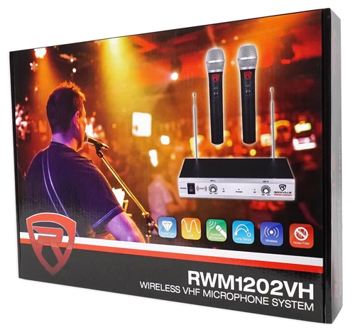 Rockville RWM1202VH VHF Wireless Dual HandHeld Microphone System/Metal Receiver - Picture 6 of 6