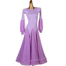 Latin Ballroom Dance Dress Modern Salsa Waltz Standard Long Dress F521 2 Colors