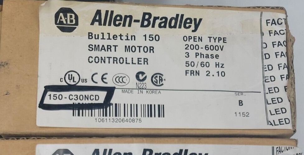 NEW Allen Bradley 150-C30NBR SMC-3 30A Smart Motor Controller 150C30NBR