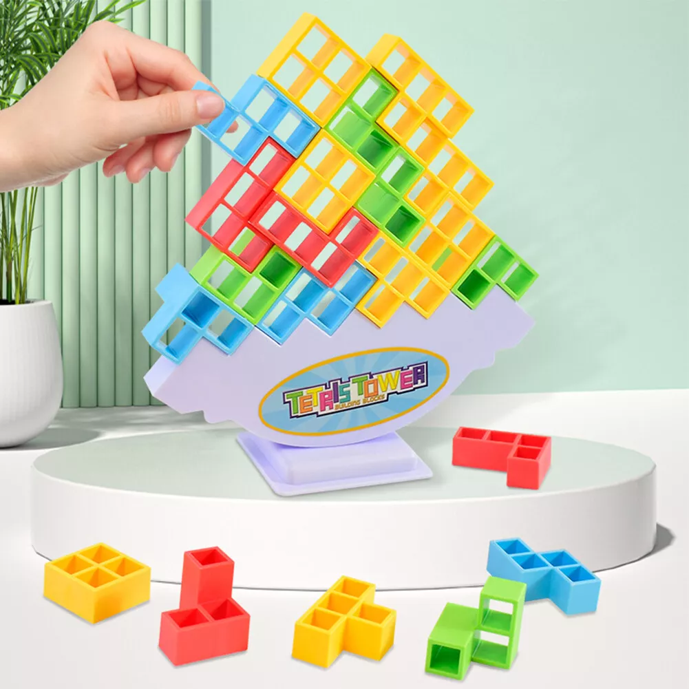 48Pcs Tetra Tower Game Stacking Blocks Balance Puzzle Assembly Bricks Xams  Gift