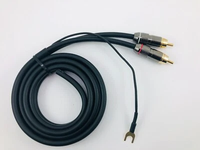 Cavo Audio RCA Giradischi univers. Hi-Fi Alta Fedelta' schermato + massa 150 cm