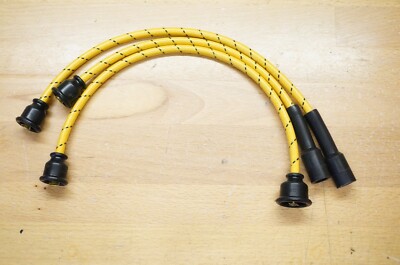 Yellow Cloth Copper Core Spark Plug Wire Set for John Deere 40W Two Row Tractor