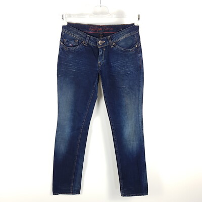 Tommy Hilfiger Jeans Victoria Damen W27 L32 Blau Straight Night Blue Worn