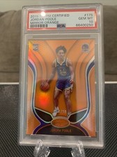 Jordan Poole 2019-20 Certified Rookies Mirror Orange #175 Rookie RC #/99 PSA 10