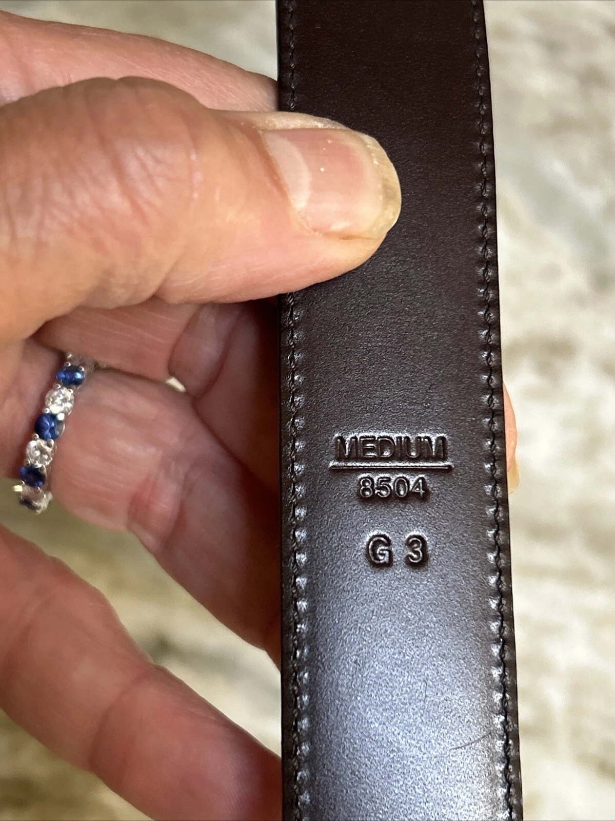 Cintura Coach Vintage 8504 Marrone Scuro Argento Fibbia Ottone Unisex Vestito Cintura Tg M