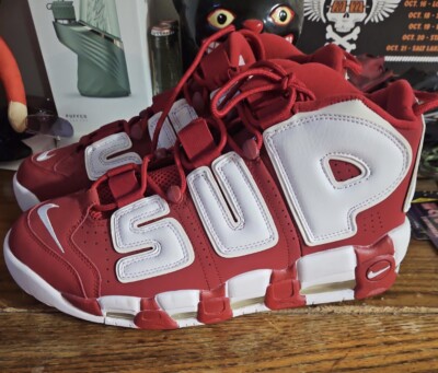 Nike Air More Uptempo x Supreme Red 2017 Size 11.5 *New-No Box*