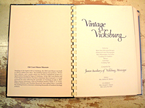 2 Cookbooks SOUTHERN SIDEBOARDS Jackson & VINTAGE VICKSBURG Mississippi HC - Picture 5 of 24