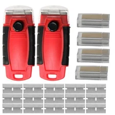Plastic Razor Blade Scraper Hand Held Window Vinyl Tint Scraper With Protective 