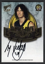 2009 AFL PINNACLE [DRAFT PICK SIGNATURE CARD] DP8 Tyrone VICKERY (RICHMOND) #31