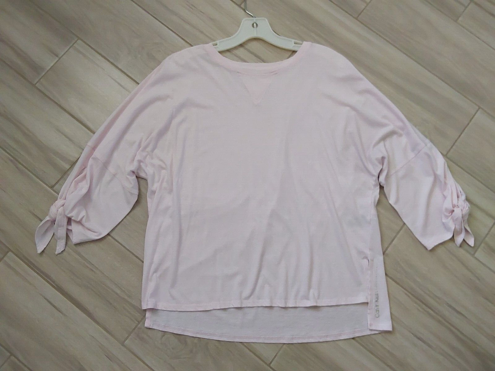 Calvin Klein Performance Solid Pink Round Neck 3/… - image 1