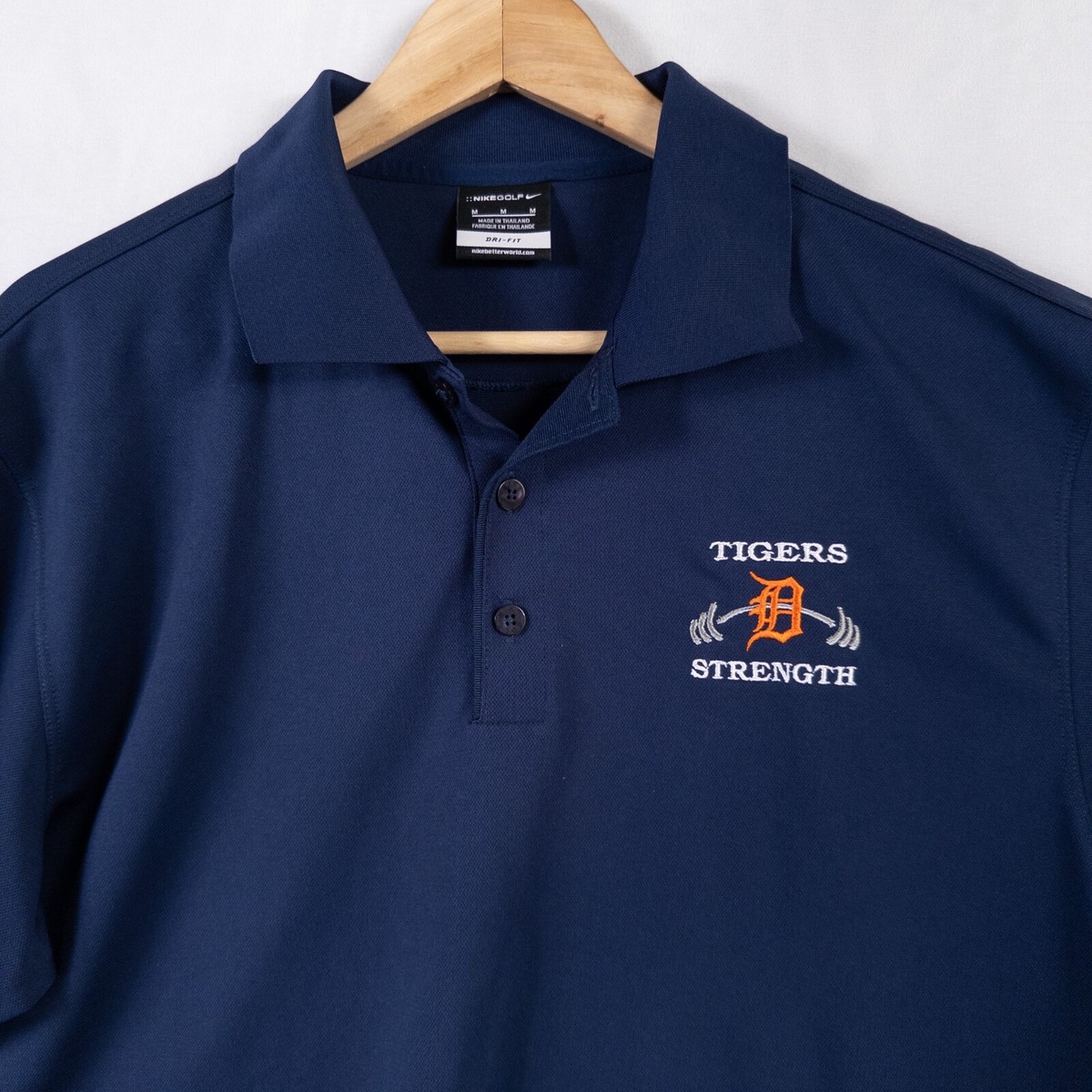 Nike Golf Polo Shirt Mens Medium Navy Blue Dri Fit