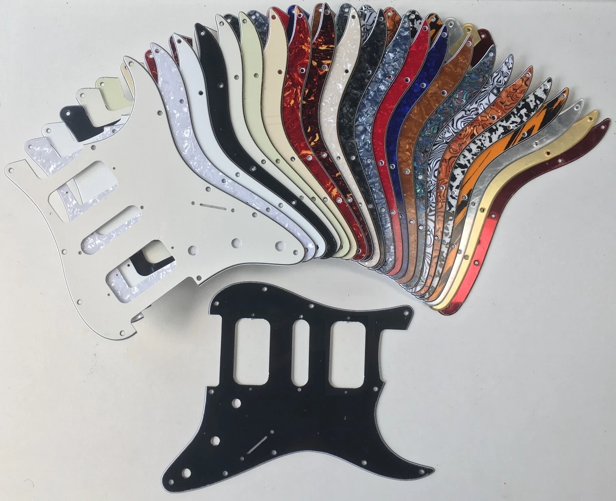 Piastra AntiGraffio Battipenna Perla Invecchiata SSS. Pickguard Per NS - Foto 14