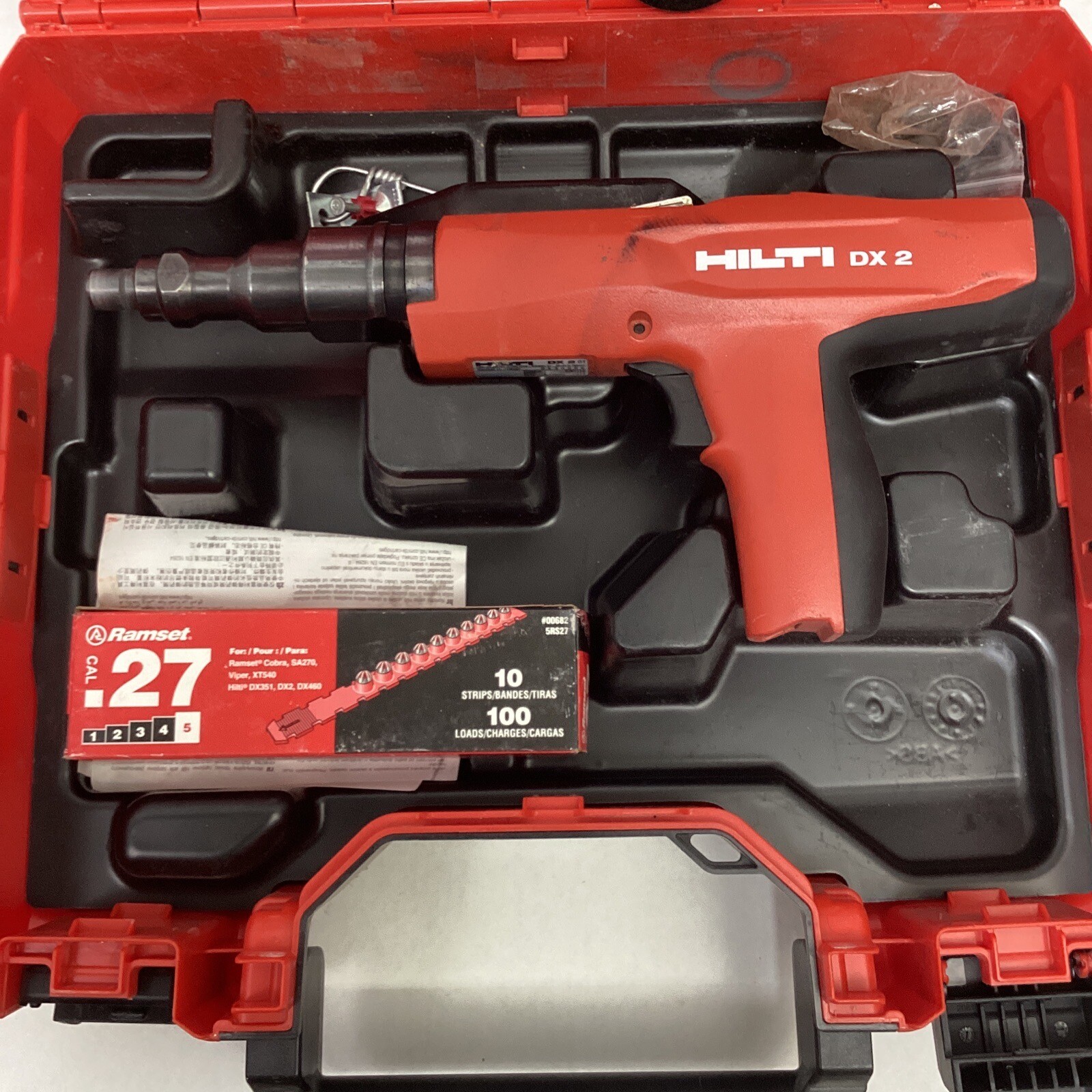 HILTI DX 2 PowderActuated Fastening Tool In Case w/ Hilti Lube & Cal