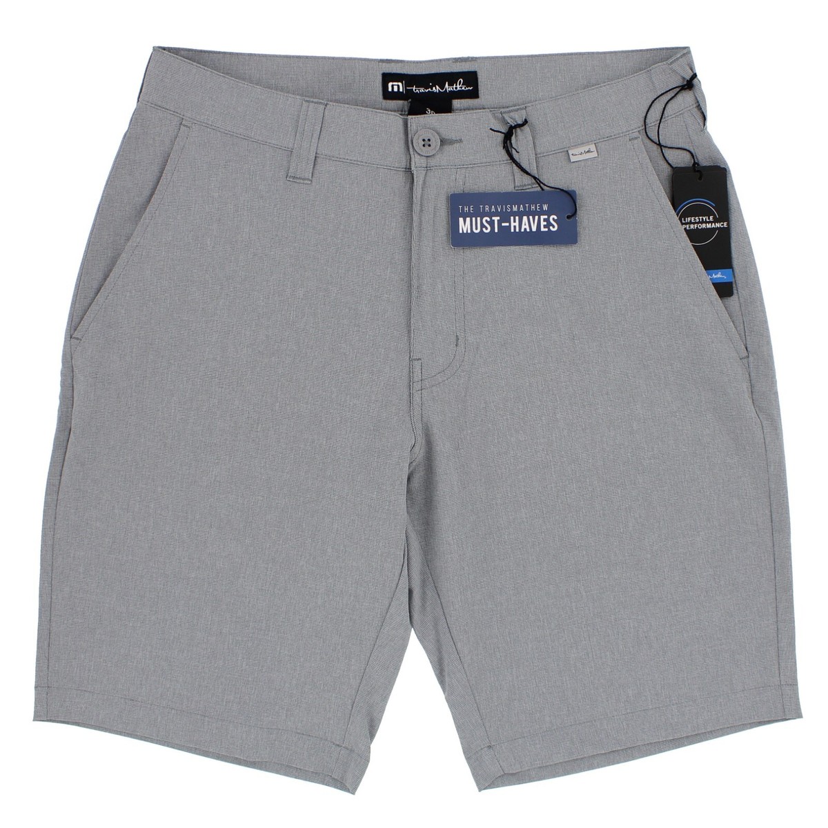 POLO DE GOLF Travis Mathew homme XL Pima AIG logo bleu gris rayures performance EUR 23,72