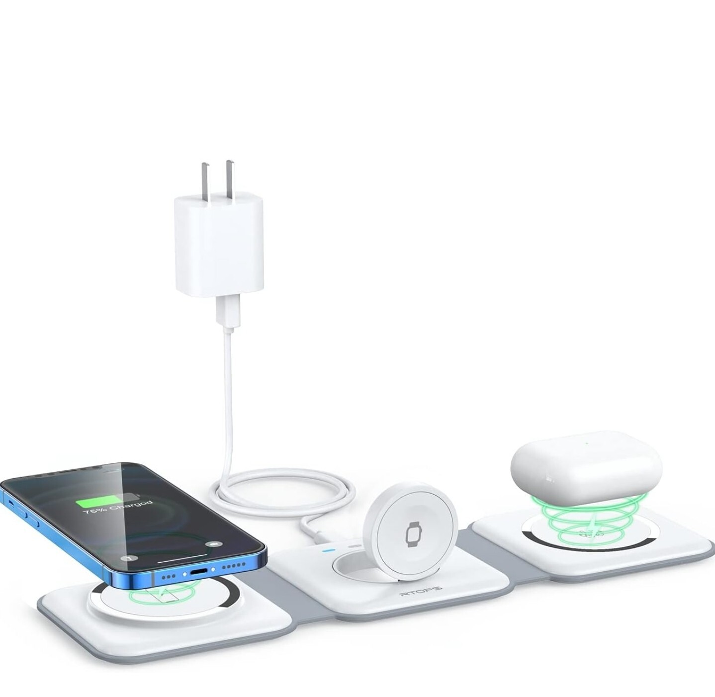 3-in-1 RTOPS Magnetic Wireless Charger for Travel  -image