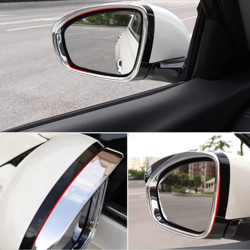 Par de marcos de espejo retrovisor cromados cejas de lluvia para Nissan Altima 2019-2024 - Imagen 2 de 9