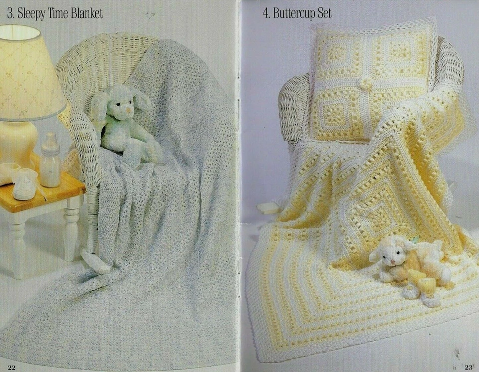 USED TINY TYKES BABY SWEATERS AFGHANS DIGEST SIZE KNIT & CROCHET PATTERN BOOK - Image 4 of 4