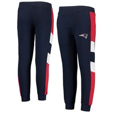 New England Patriots NFL Youth Boys Navy Fleece Lounge Sweatpants Pants: 4-12