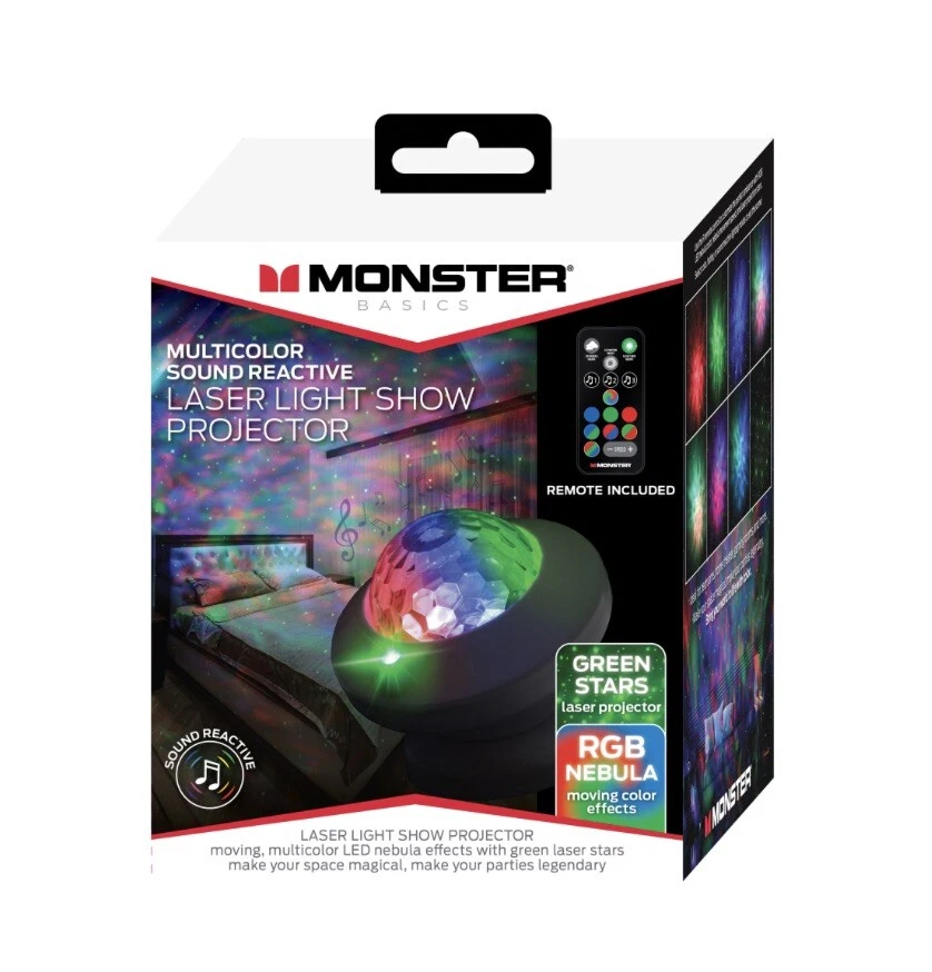 MONSTER MULTI COLOR SOUND REACTIVE LASER LIGHT SHOW PROJECTOR