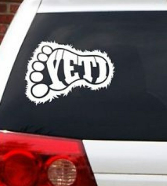 YETI FOOT Vinyl Decal -Sticker for Car Truck Bumper Window Wall Laptop Phone