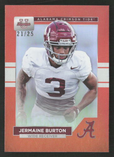 2023 Bowman University Alabama Crimson Tide Jermaine Burton Orange Foil #/25 #71