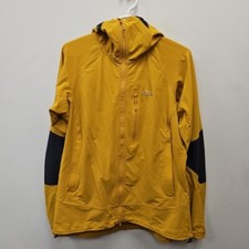 Rab Torque Hoodie Softshell Windbreaker Hooded Yellow Jacket Size Uk 14 Womens