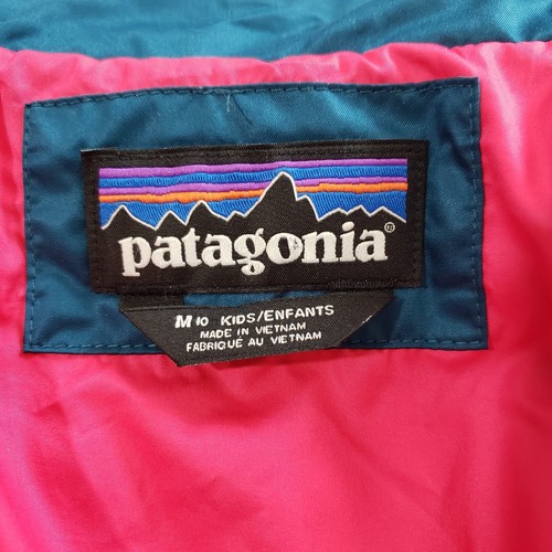 Patagonia Down For Fun Jacket Girls M 10 Puffer Down Zip Up Teal NO HOOD - Picture 12 of 12