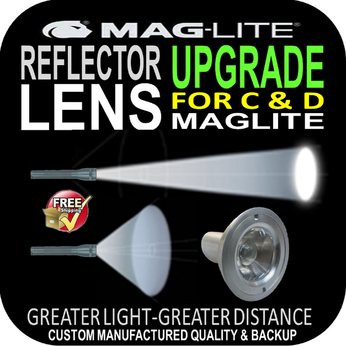 Verre De Lentille Trempé Pour Maglite – Modèles Piles C Ou D – 52x2 Mm – Ultra Clair – HQRP