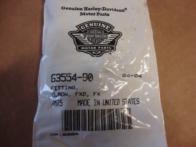 5 Genuine Harley 90* oil line elbow fitting #63554-90 .125-27 NPT
