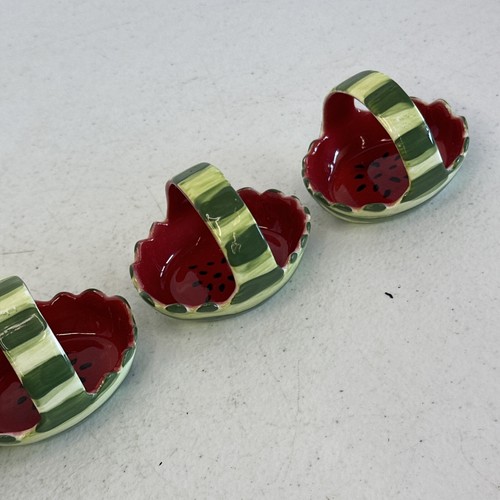 Set of 5 Vintage PIA Bone China Watermelon Napkin Ring Holder 1986 FREE SHIPPING - Picture 11 of 11