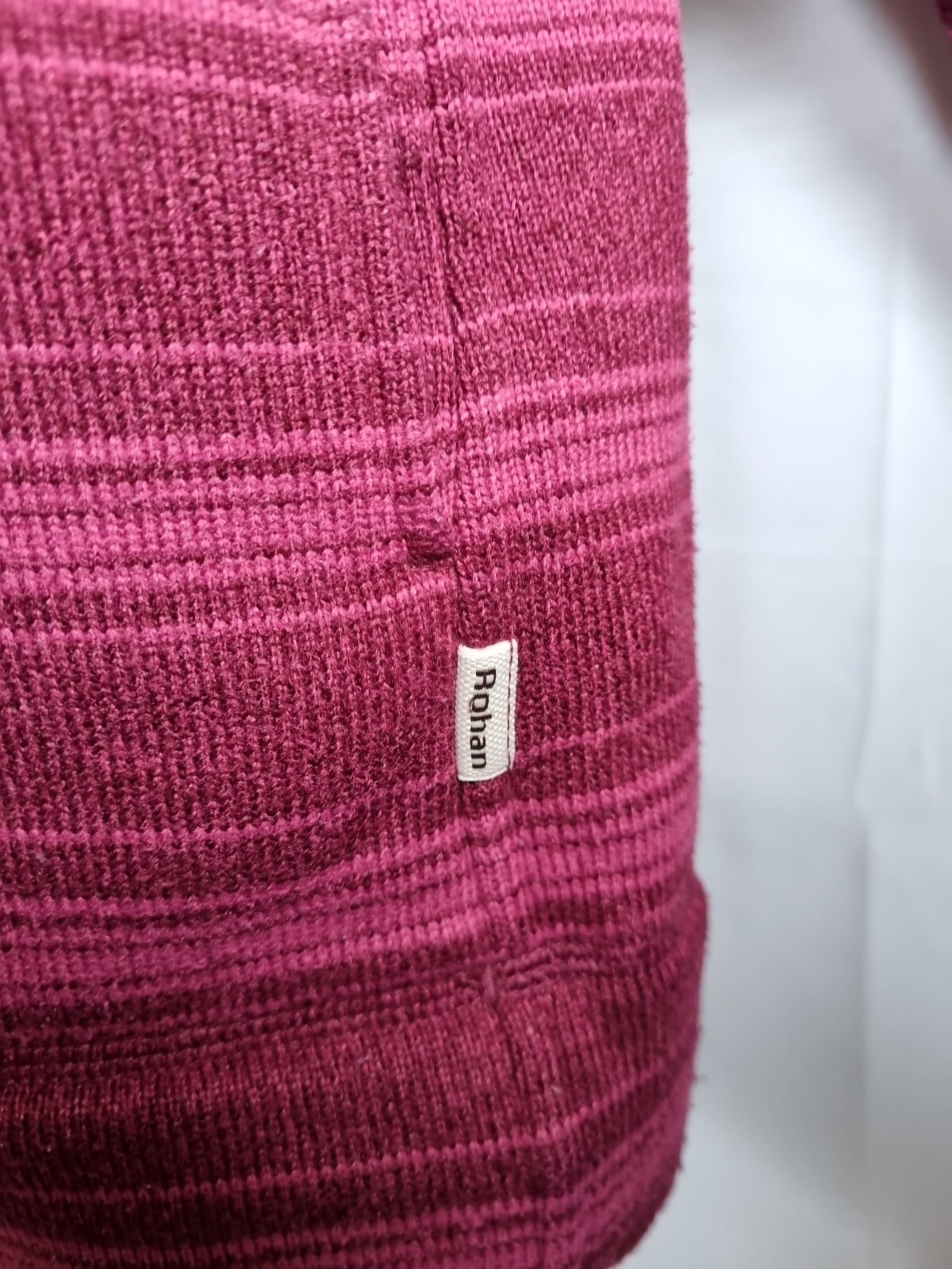Rohan Headland Large Pink Striped Fleece Zip Jumper Sweater Mens Pullover | eBay
