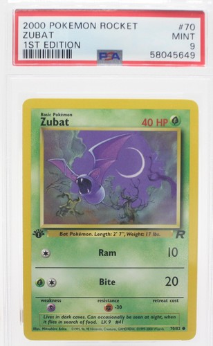 Zubat (1st Edition) graded PSA 9 for sale on eBay