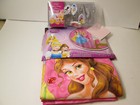 Disney Princess Cinderella, Sleeping Beauty Shower Curtain and  Hooks Set New