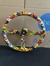 350mm Dish Steering Wheel - Fit 6 Hole Hub Like Vertex Nardi Nrg Grip